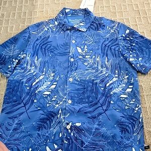 NEW TOMMY BAHAMA (Island Zone) Hawaiian shirt. Blue. Size Medium